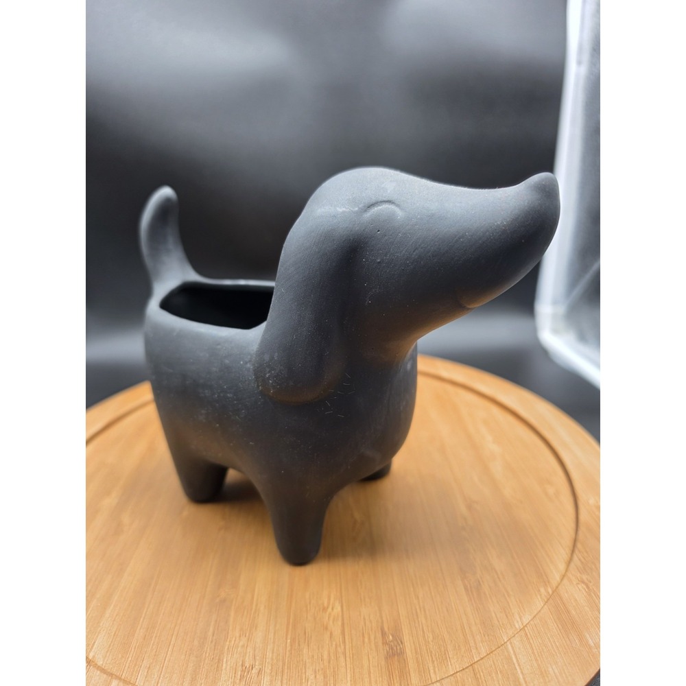 Target Bullseye Ceramic Dachshund Wiener Dog Planter Succulent Planter